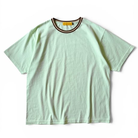 Color at Against Originals  / Border Rib Tee / Choco Mint