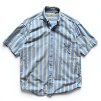Made in CANADA / 80-90's L.L.Bean / Striped B.D.Shirt / M / Used