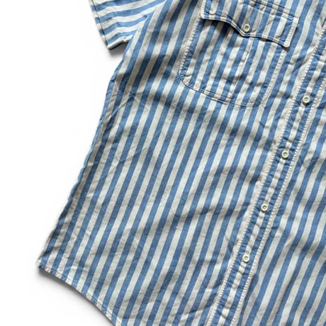 80-90's L.L.Bean / Striped Field Shirt / L / Used