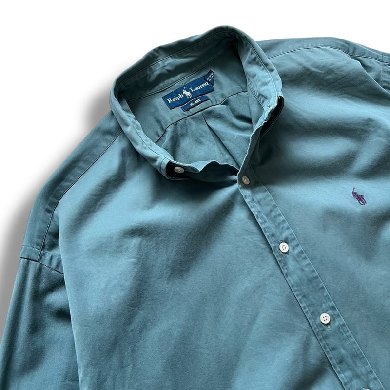 90’S Ralph Lauren BD BLAKE shirt Ralph Lauren 90s Vintage Blake Shirt Black L – Peeces
