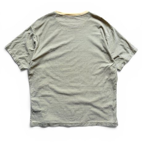 ST.JOHN'SBAY / Striped Tee / Yellow XL / Used