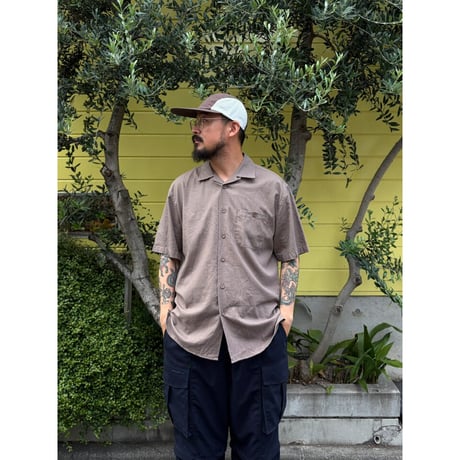 TRUST / Open Collared Shirt / Brown L / Used