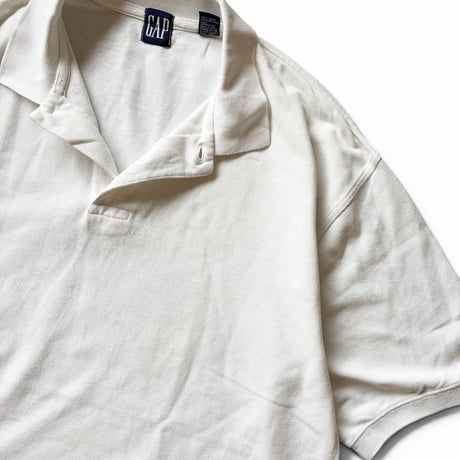 90's GAP / Polo Shirt / White L / Used