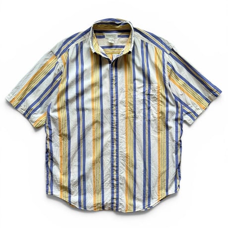 90's BANANA REPUBRIC / Striped B.D.Shirt / L / Used
