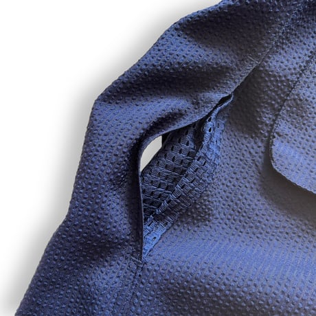Color at Against Originals / Seersucker Field Shirt / Navy