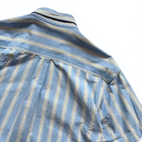 Made in CANADA / 80-90's L.L.Bean / Striped B.D.Shirt / M / Used