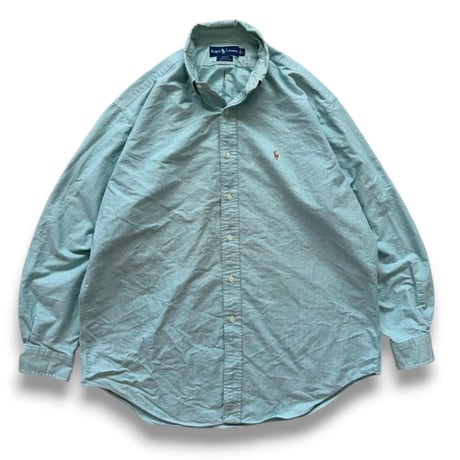 RALPH LAUREN / "BLAKE" Plaid B.D.Shirt / Green L / Used