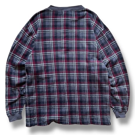 90's Eddie Bauer / Henley Neck LS / CH.Grey M / Used