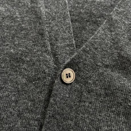 Color at Against / Wool Cardigan / Charcoal Grey