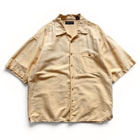 COMMON MAN / Open Collared Shirt / Yellow L / Used