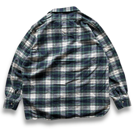 Made in USA / 80's Woolrich / Plaid Flannel Field Shirt / XL / Used