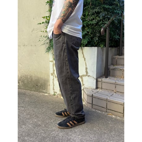 Made in USA / 90's Levi's / 560 Denim Pants Length Custom / Black 36/ Used