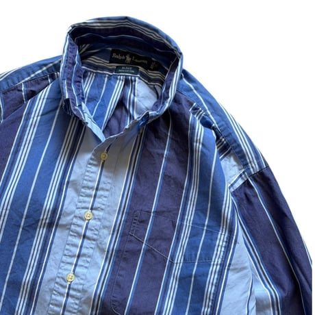 Ralph Lauren / "BLAKE" Striped B.D.Shirt / M / Used