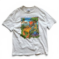 Made in USA / 90's Frog Printed Tee / White XL / Used