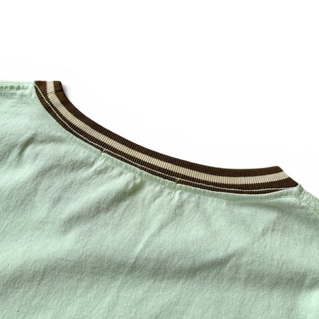 Color at Against Originals  / Border Rib Tee / Choco Mint