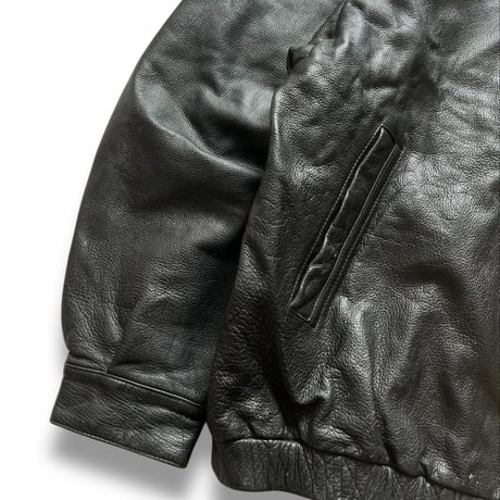 90's STJOHN'S BAY / Quilting Lined Leather Jacket / Black XL / Used