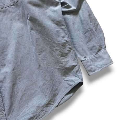 Ralph Lauren / "BIG SHIRT" Plaid B.D.Shirt / Grey L / Used