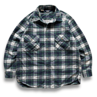 Made in USA / 80's Woolrich / Plaid Flannel Field Shirt / XL / Used