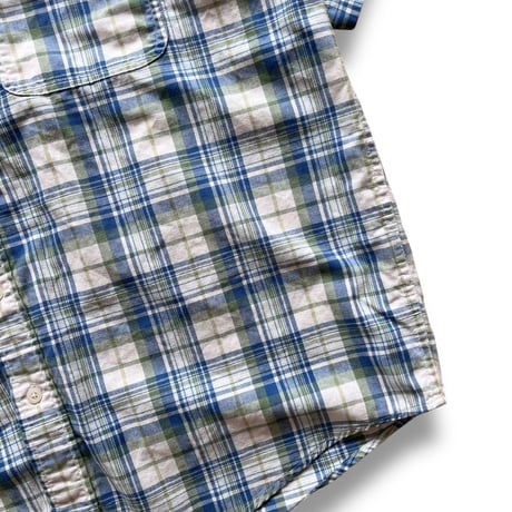 90's Eddie Bauer / Plaid Cotton Shirt / L / Used