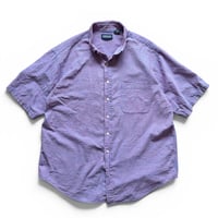 LANDS'END / Striped Seersucker Shirt / Cotton Candy XL / Used