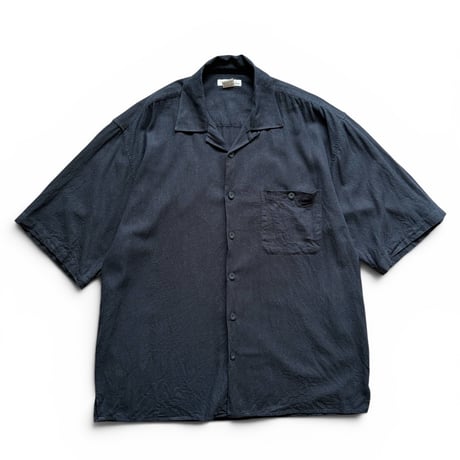 TRUST / Open Collared Shirt / Black 2XL / Used