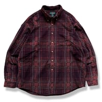 90's J.CREW / Corduroy Plaid B.D.Shirt / XL / Used