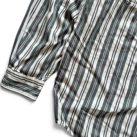 80's Eddie Bauer / Striped Field Shirt / XL / Used