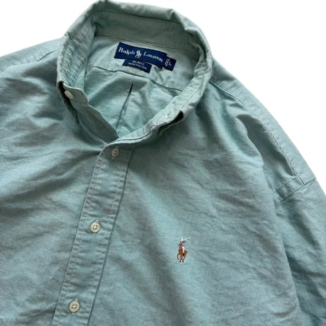 RALPH LAUREN / "BLAKE" Plaid B.D.Shirt / Green L / Used