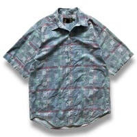 80's Eddie Bauer / Patterned Cotton Shirt / M / Used