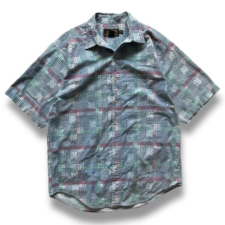 80's Eddie Bauer / Patterned Cotton Shirt / M / Used