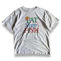 Fishing Printed Tee /  Ash L相当 / Used