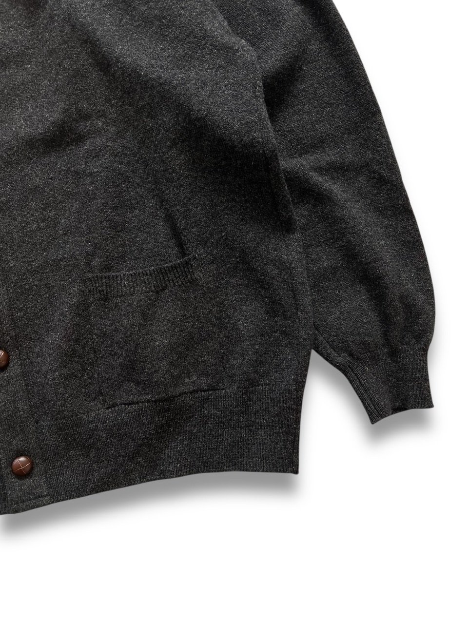 ＼送料無料／90sL.L.Bean ウールカーディガン 黒 S Made in Scotland / 90's L.L.Bean / Lambs Wool C