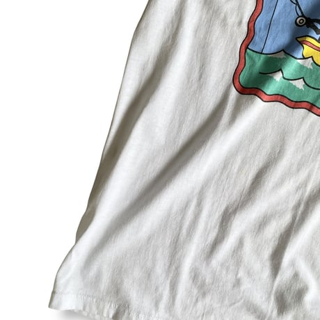 Made in USA / Fishing Printed Tee / White XL / Used