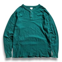 Made in USA / 80-90's L.L.Bean / Henley Neck LS / Forest XL / Used