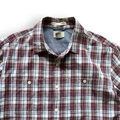 00's L.L.Bean / Plaid Field Shirt / L / Used