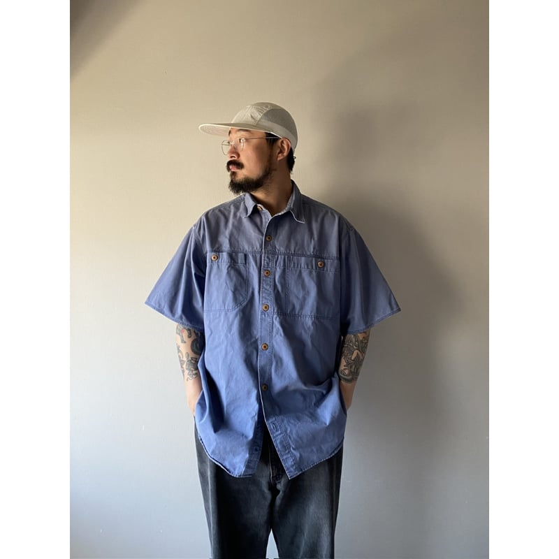 1995's Patagonia / Heavy Cotton Shirt / Blue XL