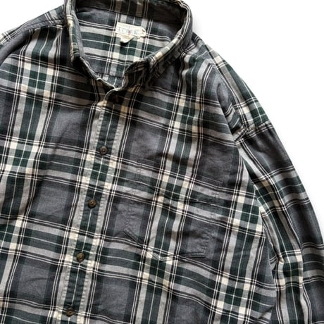 90's J.CREW / Plaid B.D.Shirt / XL / Used