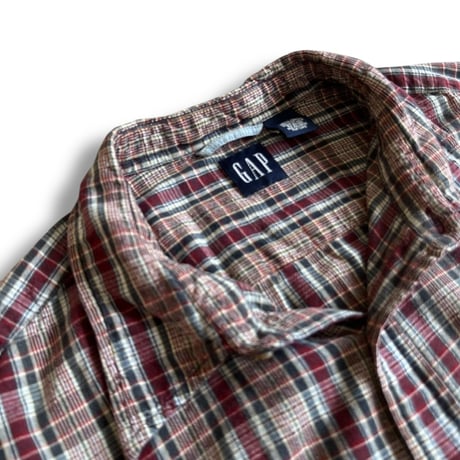00's GAP / Plaid B.D.Shirt / XL / Used