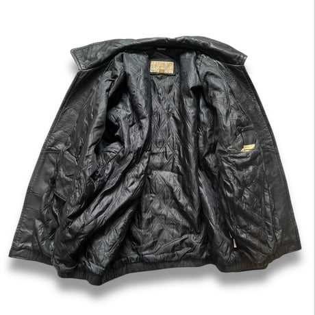 90's STJOHN'S BAY / Quilting Lined Leather Jacket / Black XL / Used