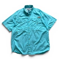 00's Columbia / PFG Field Shirt / Mint Blue L / Used