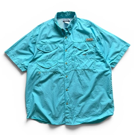 00's Columbia / PFG Field Shirt / Mint Blue L / Used