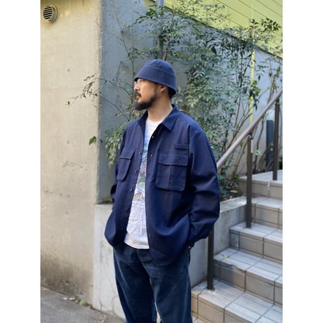 Color at Against Originals / Seersucker Field Shirt / Navy