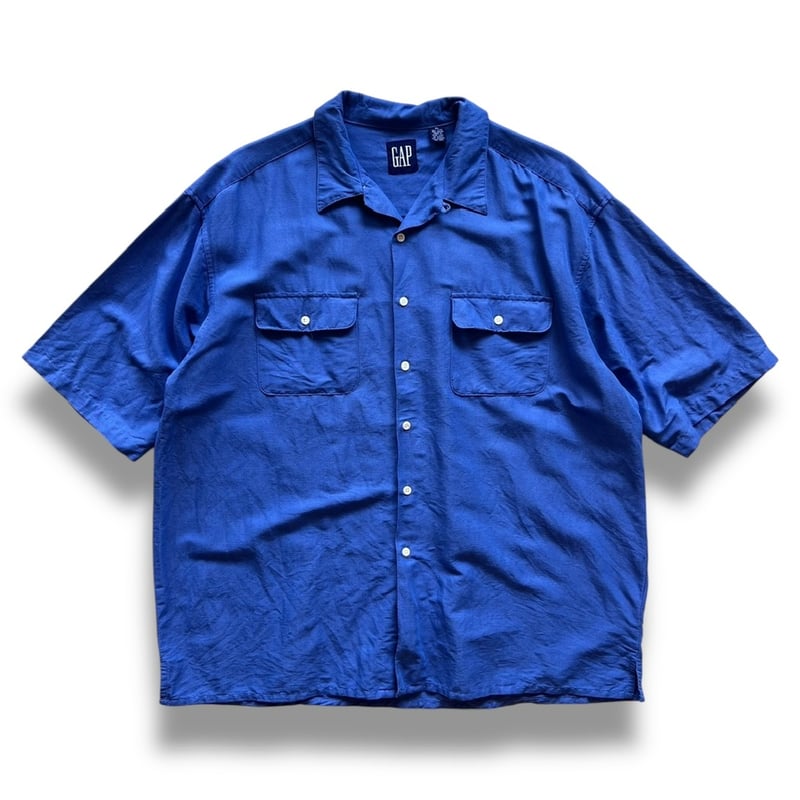 GAP MEN’sトレンドビジュアルマップ 豪華本 2000 SS 90's GAP / Open Collared Shirt / Blue XL / Used