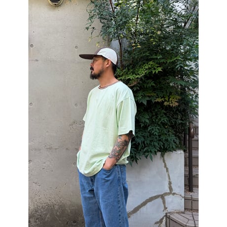 Color at Against Originals  / Border Rib Tee / Choco Mint