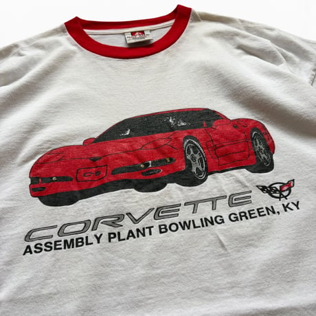 Made in USA / CORVETTE / RInger Tee / White XL / Used