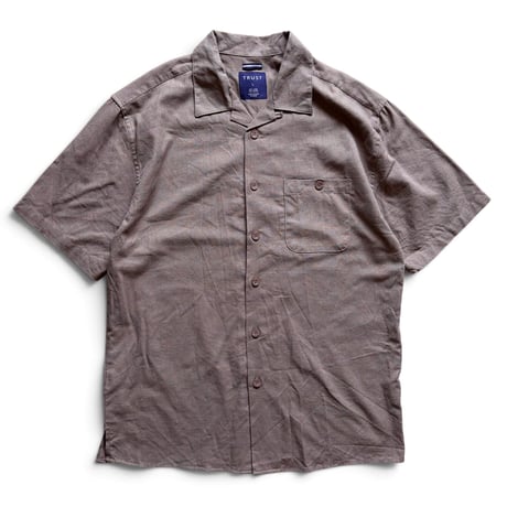 TRUST / Open Collared Shirt / Brown L / Used