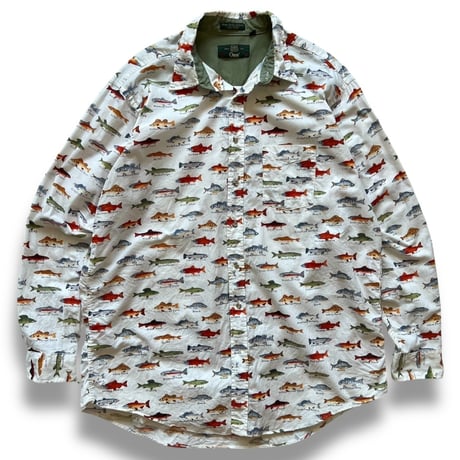 トップス 90's ORVIS cotton S/S print shirt M トップス 90's ORVIS cotton S/S print shirt M Vintage 1990's