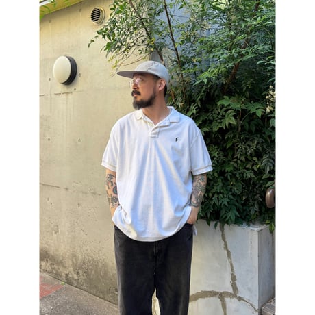 POLO Ralph Lauren / Pile Polo Shirt / White XL / Used