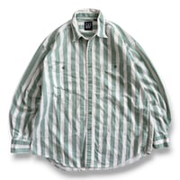 90s GAP / Striped Work Shirt / Mint L / Used