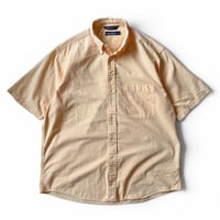 nautica / Plaid Seersucker B.D.Shirt / Yellow L / Used